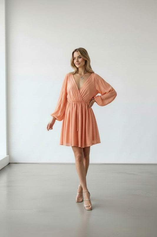 Apricot Mini Dress